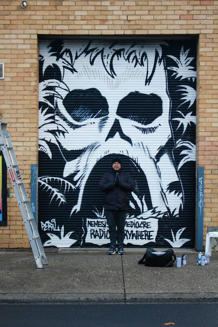 Articles: Photo Gallery: See How DJ Peril Created The Ghost Mural — Triple  R , Melbourne Independent Radio