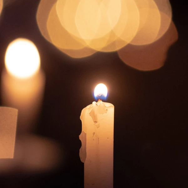 Vigil candle stock image