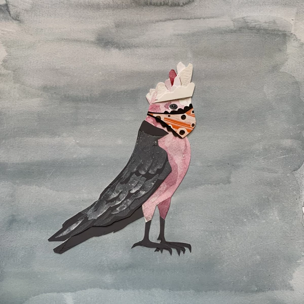 Galah In Mask Artwork by Tai Snaith