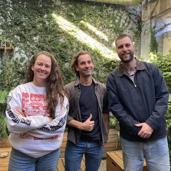 Dylan Bird with Zoe Coombs-Marr and Lewis Garnham