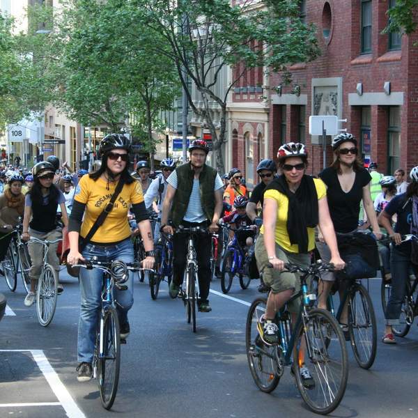 Cyclists in Melbourne