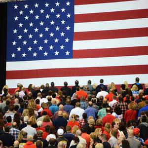 People mustering at U.S. Election