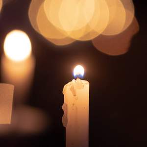 Vigil candle stock image