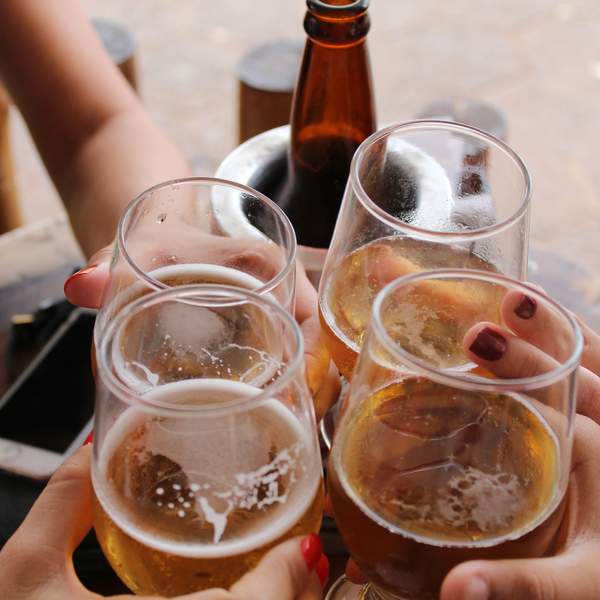 Four Glasses Stock Photo